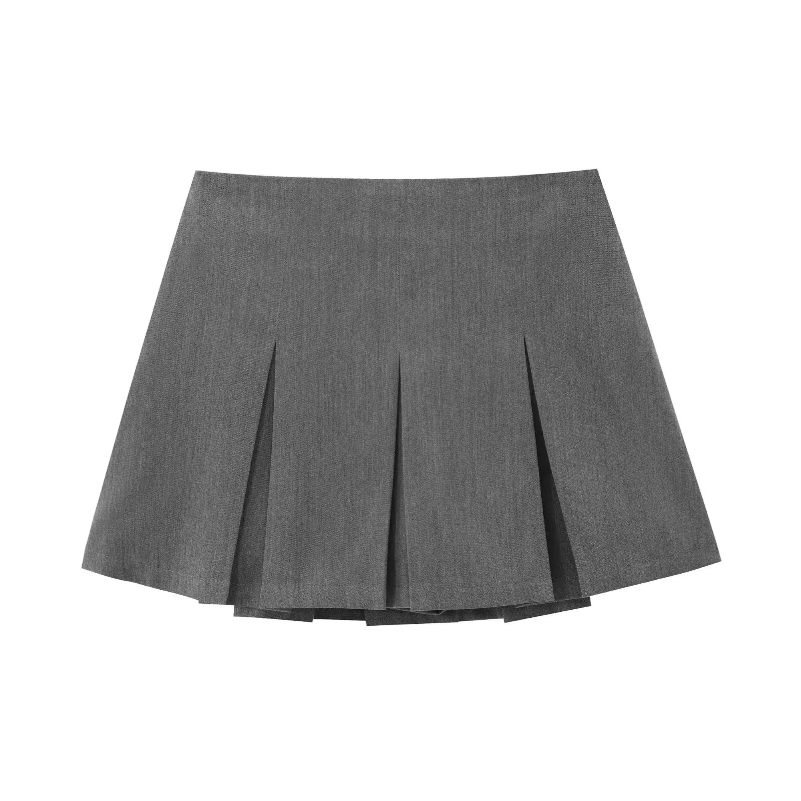 Women Pleats Short Skirts 2024 New Fashion Women Shorts Skirt Woman Mid-Waist Mini Skirts Casual Summer Skort