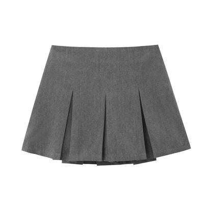 Women Pleats Short Skirts 2024 New Fashion Women Shorts Skirt Woman Mid-Waist Mini Skirts Casual Summer Skort