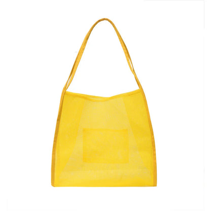 Summer Fashion Mesh Handbag Totes Hollow Out Shoulder Bags For Women Female Casual Fashion Large Capacity Shopping Pack