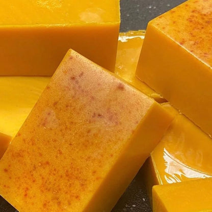 100g Turmeric Hand Made Soap, Lemon Kojic Acid Soap, Shower and Facial Soap Badiee Stylez