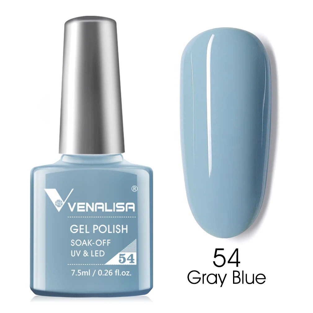 VENALISA Nail Gel Polish 7.5ml Super Glossy Glitter Gellack Great Coverage Soak Off UV LED Semi Permanent Beauty Nail Manicure 54