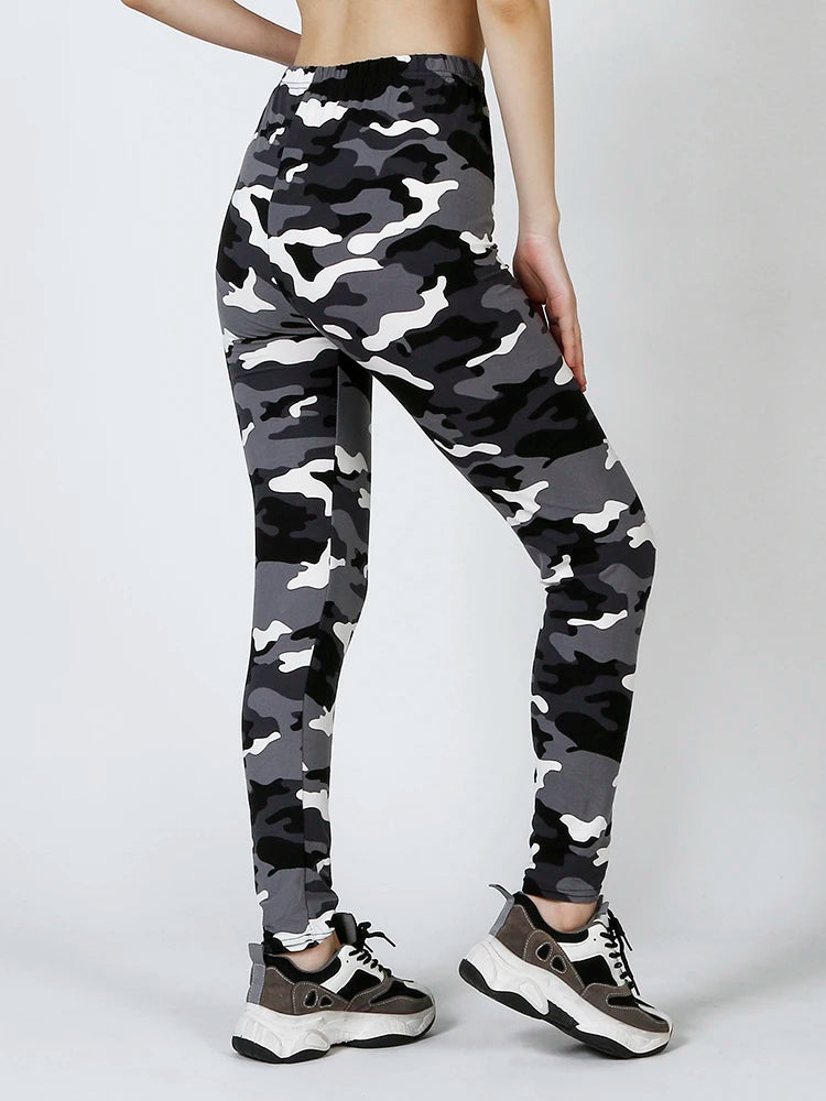 Women Fashion Camouflage Leggings Sexy Print Femme Push Up Pants Casual Camo Sport Workout Fitness Legging