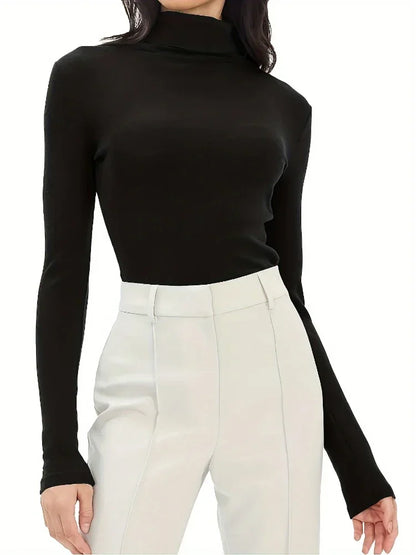 Plus Size Women Sweater 2025 New Autumn Winter Thick Knitted Ribbed Pullover Sweater Breathable Turtleneck Slim Warm Pull Femme