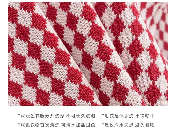 American Style Diamond Checkered Lapel Single Breasted Slim Short Sleeved Dress Elegant Tight Thin Dress T Shirt Mini Dress X0P7 Badiee Stylez