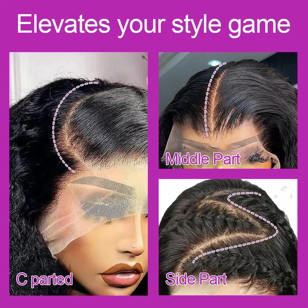 Short Bob Wig Human Hair 13x6 13x4 HD Lace Frontal Deep Wave Wig 7x5 Glueless Wig Curly Lace Front Wig PrePlucked For Women Pre