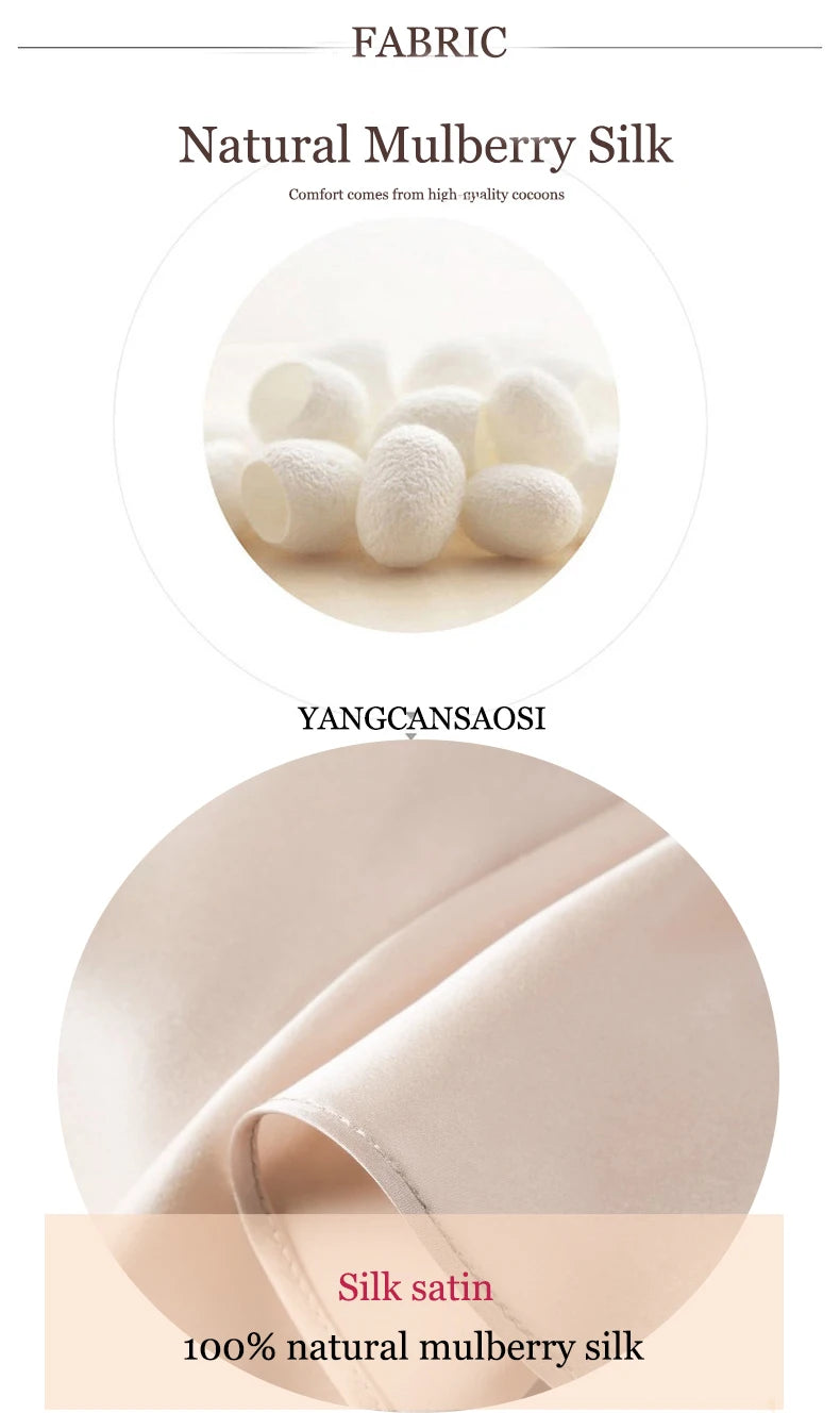 Small Heavyweight 21MM 100% Natural Mulberry Silk Plain Satin French V-neck Diagonal Cut Women's Sexy Solid Suspender Dress Badiee Stylez