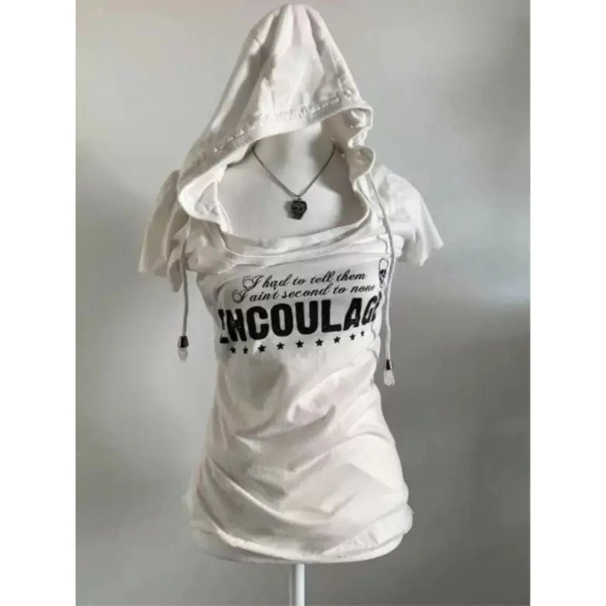 Millennium Y2k Star Printed Fake Two Piece T-Shirt American Vintage V-neck Short Sleeve T-shirt Harajuku Y2k V-neck T-shirt 04