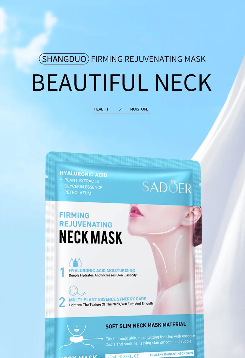 10PCS Collagen Anti Wrinkle Neck Mask Anti Aging Fade Fine Lines Firm Skin Moisturizing Brighten Rejuvenating SkinCare Cosmetics