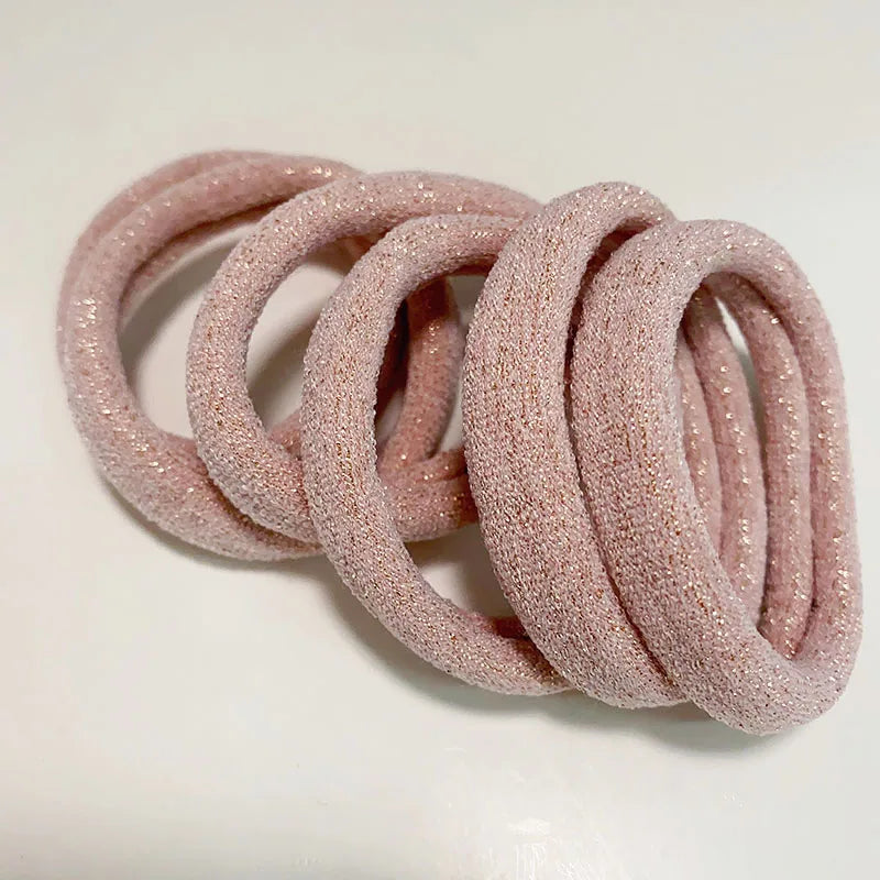 6PCS Women Glitter Hair Scrunchies Girls Elastic Hair Rubber Bands Hair Holder/Gum Hair Accessories Ponytail Hair Holders Badiee Stylez