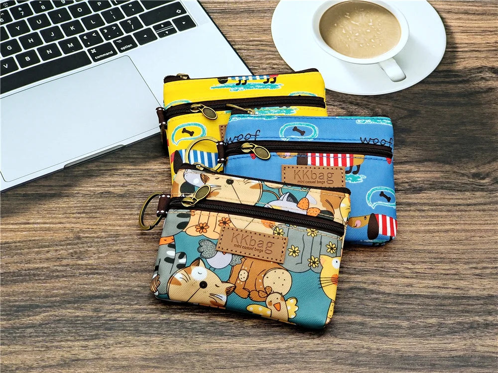 Polyester Waterproof Women's Coin Bag Ladies Organizer Wallet Female Phone Purse Money Pouch Clutch Handbag Carteira for Girls