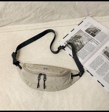 Casual Waterproof Chest Bags Large Capacity Crossbody Bags Korean Fashion Waist Bag Fanny Pack for Women Men's Travel Bag Banana