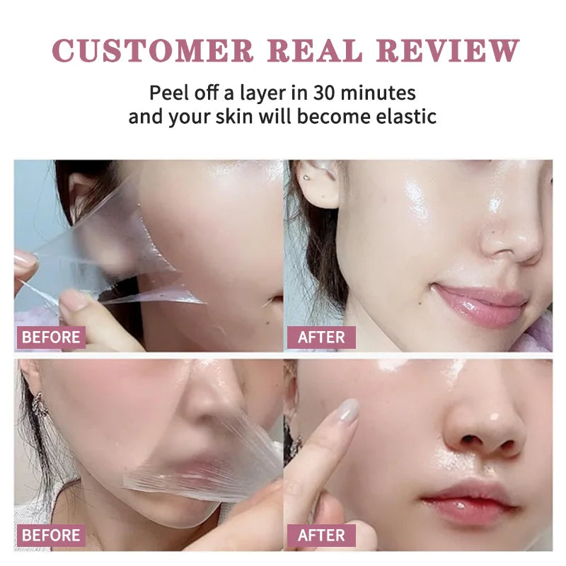 Anti Wrinkle Collagen Wrapping Peel Off Facial Mask Korean Collagen Wrapping Mask Tighten Face Lifting Moisturizing Care Mask