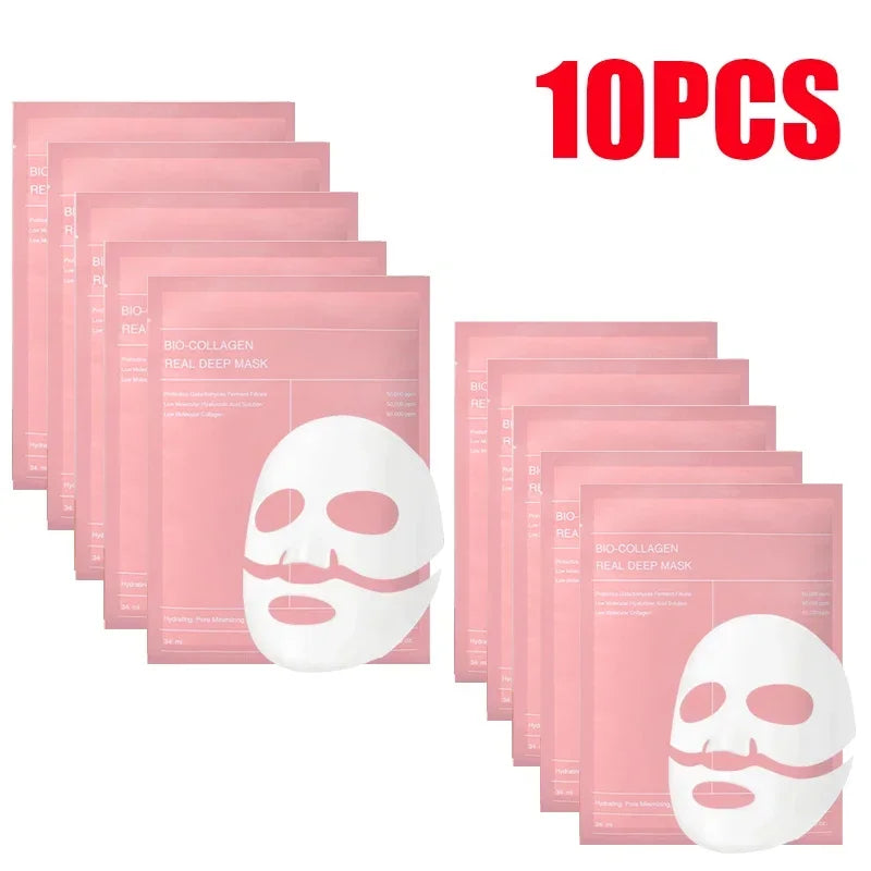 Bio-Collagen Face Mask Shrink Pore Deep Moisturizing Overnight Mask Anti-Wrinkle Hydrating Refreshing Brightening Face Skin Care Moisturizing 1