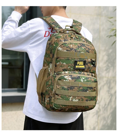 Camouflage Tactical Backpack for Men Large Capacity Outdoor PUBG Style Waterproof Travel School Bag Multifunctional for Daily Us