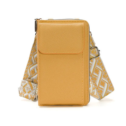 Buylor сумка для телефона PU Leather Cell Phone Bag Fashion Crossbody Bag Luxury Designer Ladies Shoulder Bag With Small Wallets yellow