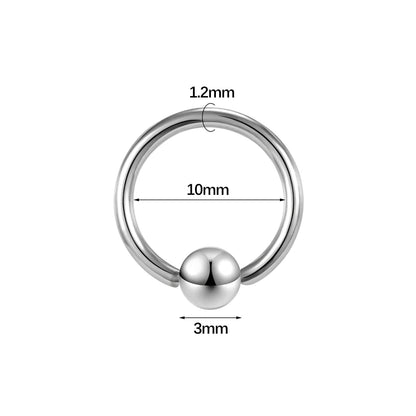 ASTM F136 Titanium PIERC Hinged Segment Hoop Earrings Large size Nose Rings 10G-6G 2.5mm-4mm Seamless Labret Lip Body Piercing 1.2x10x3mm