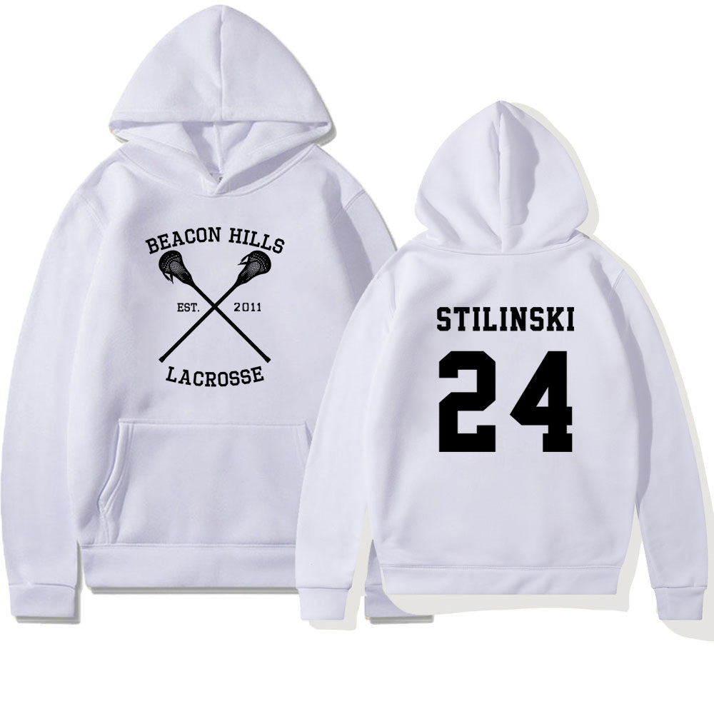 Teen Wolf Hoodie Beacon Hills Lacrosse Hoodie Stilinski 24 Teen Wolf Hooded Sweatshirt Dylan Obrien Unisex Teen Wolf Hoodies