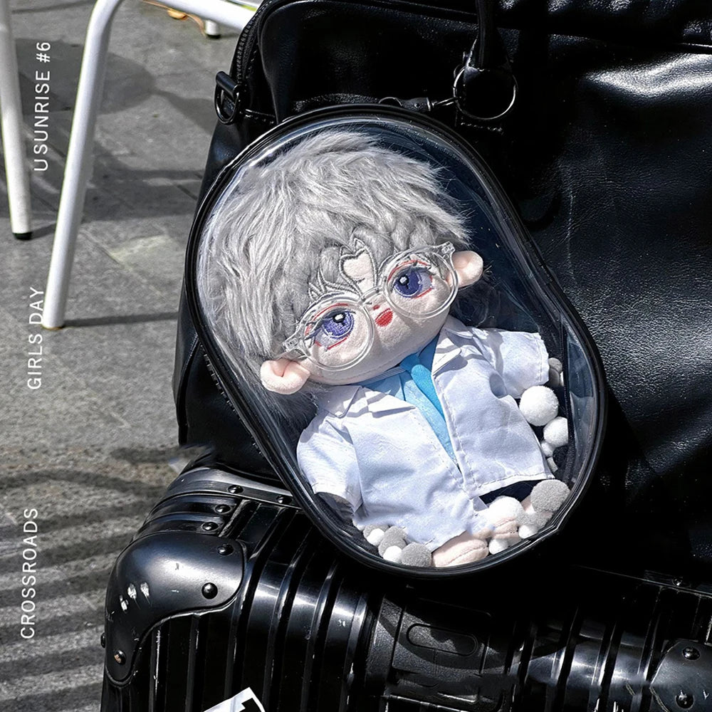 Transparent Outdoor Bag with Keychain Mystery Doll Display Storage Bags Dust-Proof Organizer Pouches Classic Doll Storage Bags