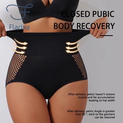 Flarixa 1/2/3Pcs Hollow Belly Control Shapewear Women Panties High Waist Double Layer Tummy Shaper Heart-shaped Hip Lift Pants Badiee Stylez