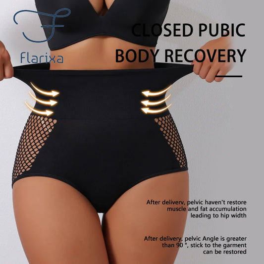 Flarixa 1/2/3Pcs Hollow Belly Control Shapewear Women Panties High Waist Double Layer Tummy Shaper Heart-shaped Hip Lift Pants Badiee Stylez