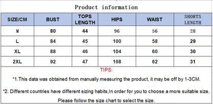 Pajamas for Women Summer Stripe Print Sleepwear Faux Cotton O-neck Pyjama Tank Top Shorts 2-piece Soft Sleeveless Home Nightwear