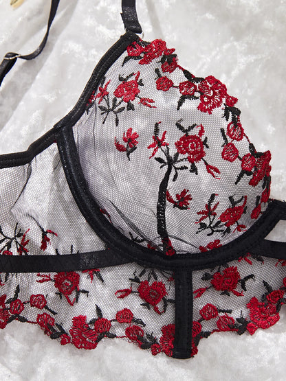 Lace Lingerie Ultra Sexy Underwear Women Set Sexy Adult Delicate Embroidery Intimate Underwear Transparent Bra Lingerie Sets