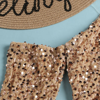 Women's Elegant Sequined Feather Slim Patchwork Bodysuits Spring Summer New Sexy Bodysuits Women Long Sleeve Backless Bodysuits