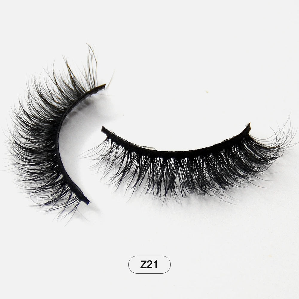 Dropshiping Makeup Mink Lashes Fluffy Soft Full Fake Eyelashes Natural False Eyelashes Wispy Lash Extension Z21 CHINA