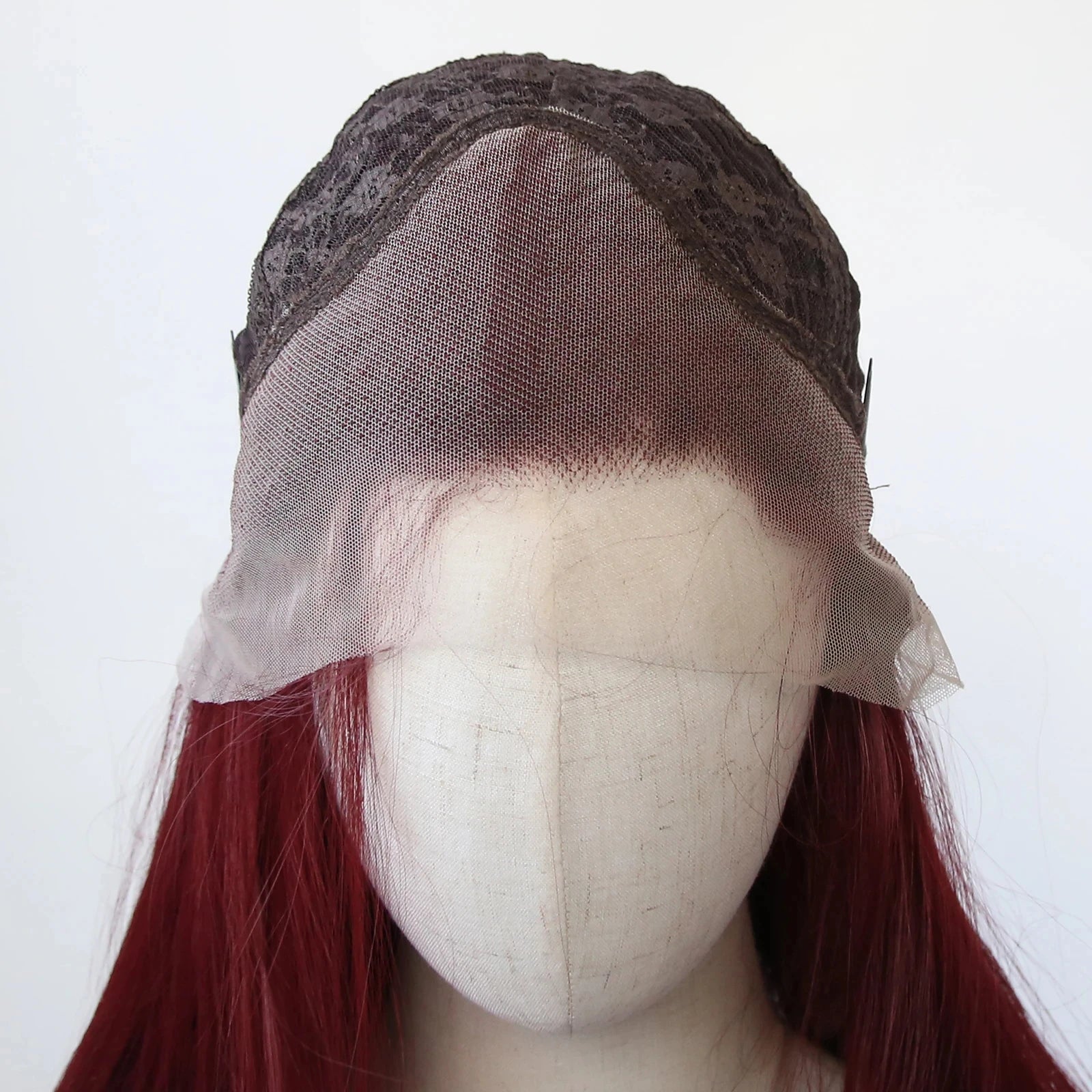 13*4 Dark Brown Synthetic Lace Front Wigs Chocolate Brown Long Straight Lace Front Wig for Women Pre Plucked Natural Hairline