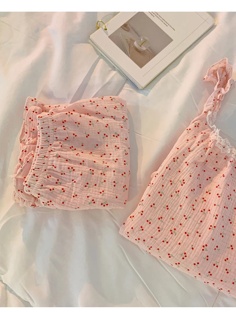 Summer Ins Sle Women's Cotton Spwear Sweet Strap ort Pants Home Clothes Sexy Cute Japanese Sle Pure Desire Home Clothes