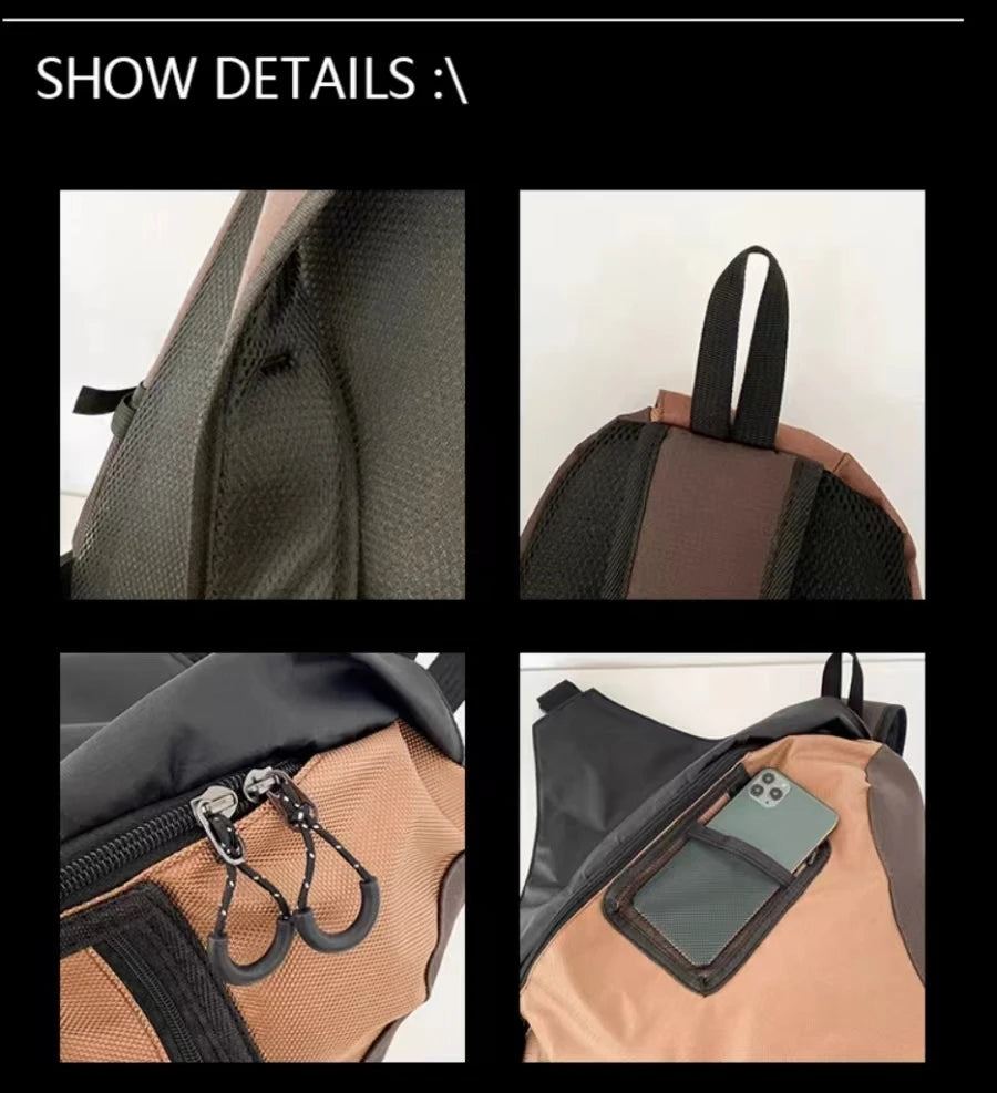 New Y2k Portable Light Nylon Crossbody Bag Trendy Rucksack Travel Shoulder Bag Casual knapsack Outdoor Sports Unisex Chest Packs