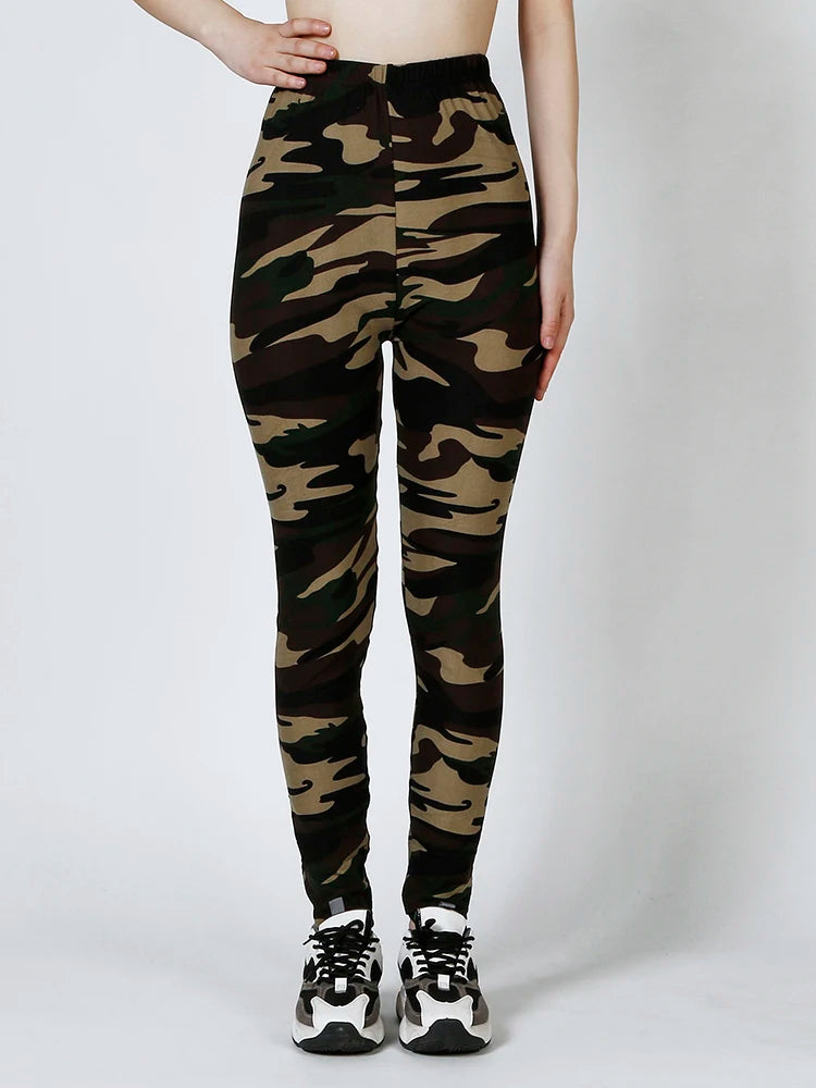 Women Fashion Camouflage Leggings Sexy Print Femme Push Up Pants Casual Camo Sport Workout Fitness Legging