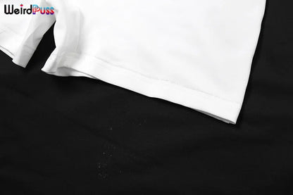 Weird Puss Letter Print Romper Women Low-Neck Sporty Casual Sleeveless Stretch Activity Skinny Playsuit Tight Short Overalls