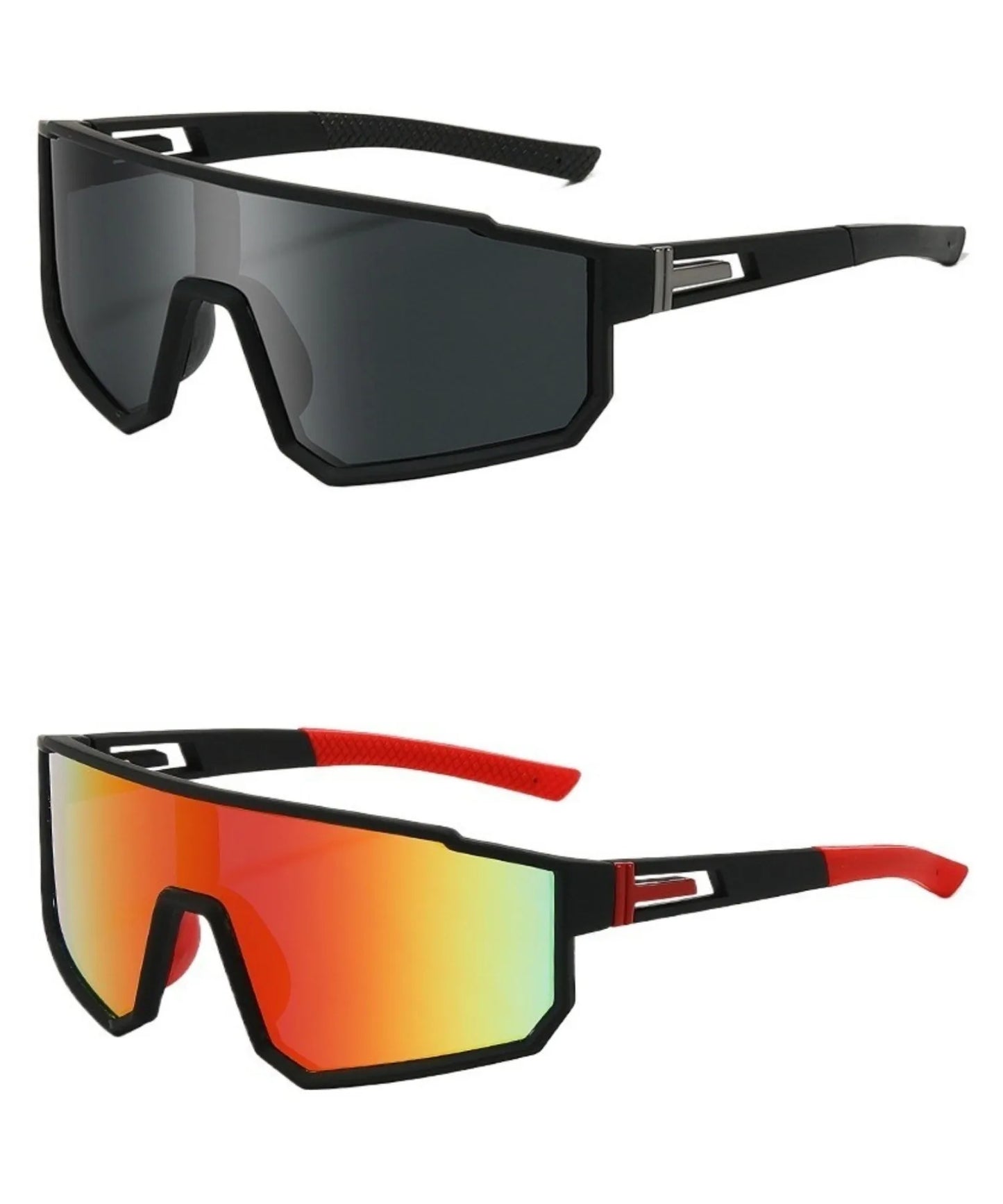 Cycling Glasses Outdoor Sports Casual Cycling Sunglasses for Men and Women UV400 2PCS BLR