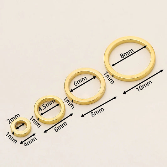 10/20Pcs/Pack 14K/18K Gold Color Plated Close Jump Rings Split Rings Connector for Jewelry Necklace Making Accessories