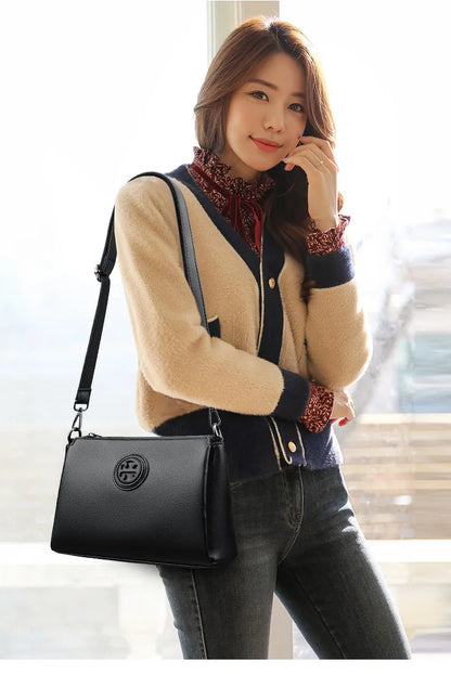 Versatile PU Crossbody Bag for Women Stylish High Quality Brand Design Zipper Solid Color Pattern Casual Daily Use Shoulder Bag - Badiee Stylez