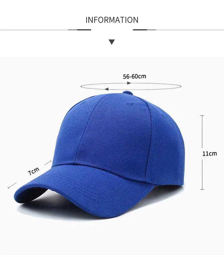 Unisex Cap Casual Plain Baseball Cap Adjustable Snapback Hats For Women Men Hip Hop Cap Street Dad Hat Badiee Stylez