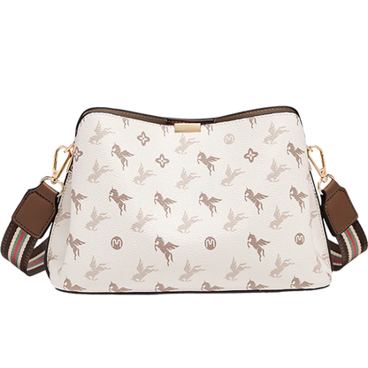 FOXER Monogram Women Shoulder Tote Bag 2025 Fashion Commuter Female Large Crossbody Purse for Mom 901V004F4D CHINA