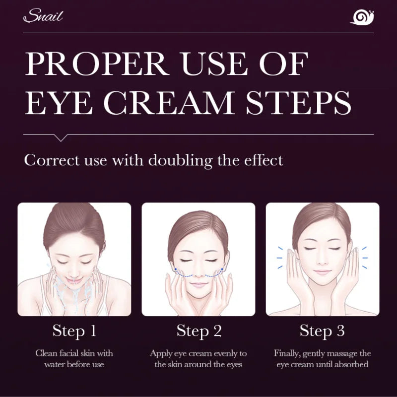 Remove Eyes Bags Eye CreamSnail Collagen Anti Dark Circles Anti-wrinkleMoisturizing Firming Beauty Eyes SkinCare Products