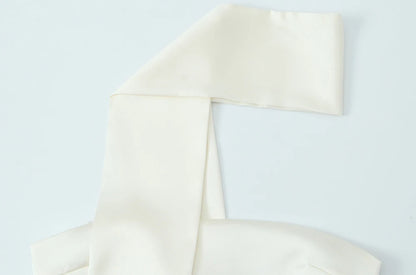 TRZA Women Sexy Fashion With Scarf Strapless Bustier Tops Straight Neck Side Zipper Female Camis Mujer