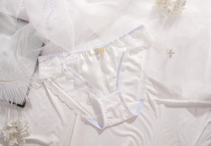 Japanese-Style Soft Girl Thin Transparent Pink Lolita Lolita Loli Lace Cute Sexy Underwear Fat style 11 1pc