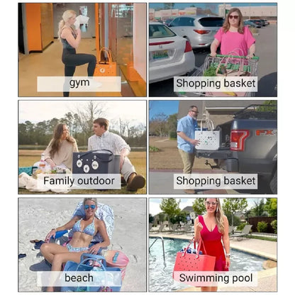 XL Eva Beach Boggs Bag Waterproof Extra Large Tote Bag Beach Basket Women Picnic Handbag 48cm XL Tote Bag Rubber shopping Bags