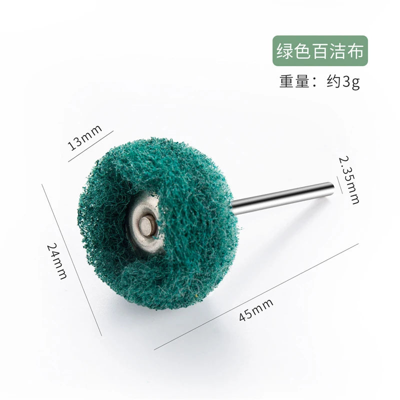 Nail Drill Bit Cleaning Brush Manicure Grinding Head Dual Brush Electric Drills Copper Wire Drill Brush Cleaner Nail Art Tools