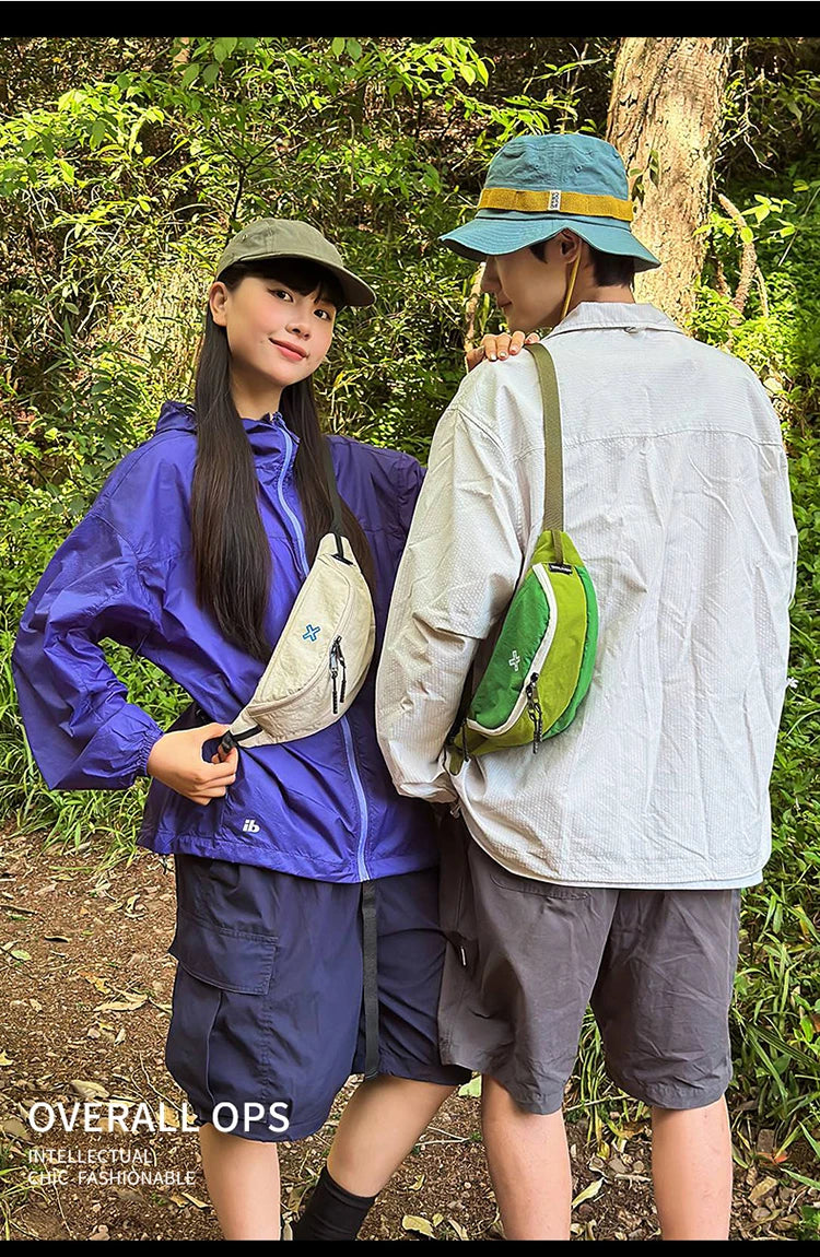 Casual Waterproof Chest Bags Large Capacity Crossbody Bags Korean Fashion Waist Bag Fanny Pack for Women Men's Travel Bag Banana