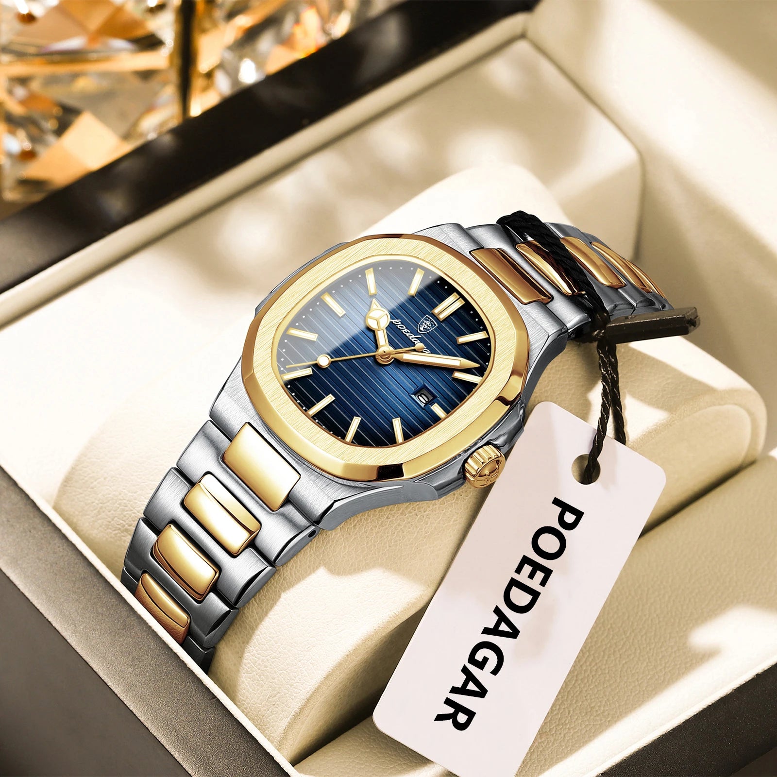 POEDAGAR Original Trendy Women's Watches Waterproof Luminous Date Ladies Wristwatch Stainless Steel Quartz Watch For Woman Reloj