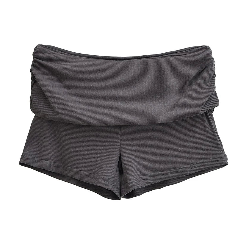 Fashion Elastic Slim Fit Pure Desire Sexy Casual Hot Girl Sports Shorts For Women Gray