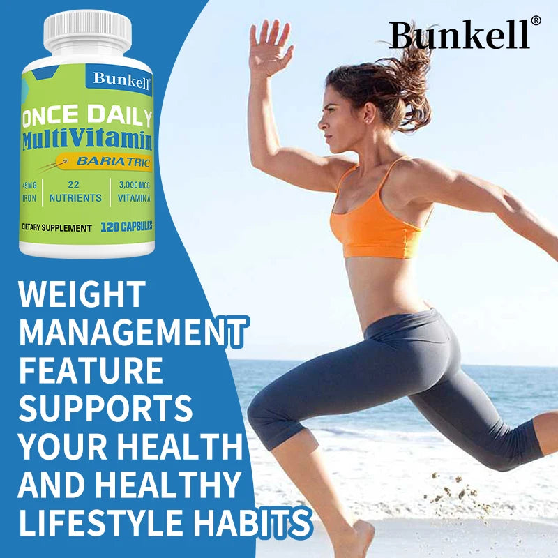 Vitamin Supplement, Once Daily Weight Loss Multivitamin, Multimineral with Iron 45 mg, Supports Weight Management, 120 Capsules