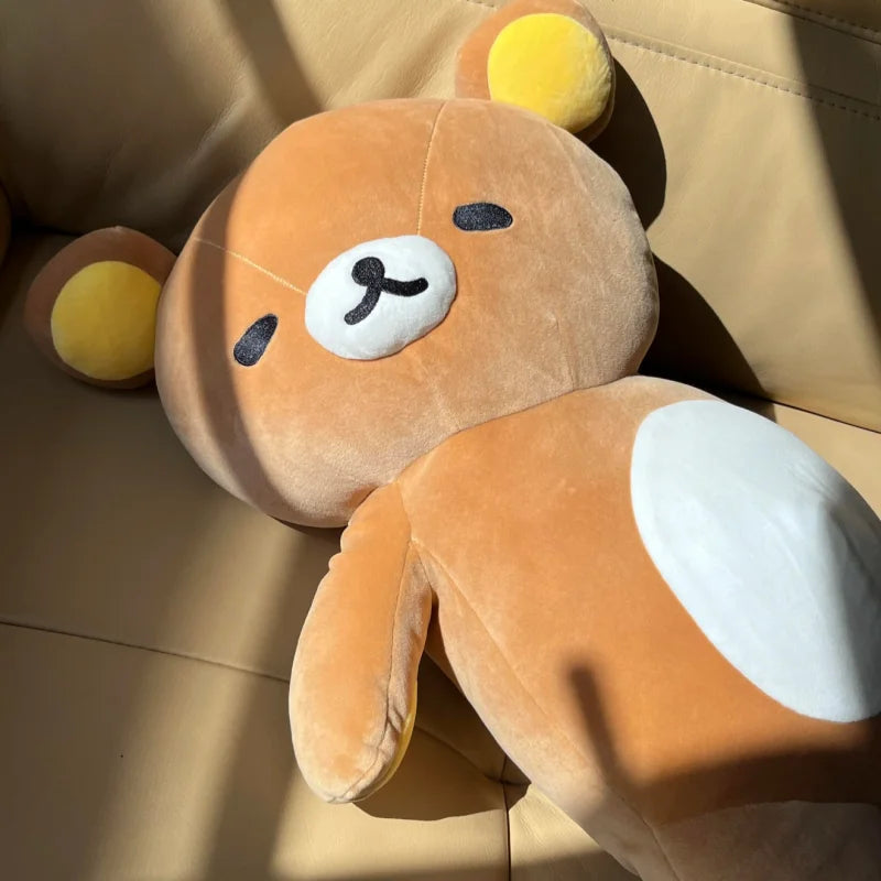 Rilakkuma Plush Pillow Cute Animal Bear Stuffed Doll Kuma Plushies Cushion Kawaii Room Deocr Toys Car Backrest Gift for Kids Badiee Stylez
