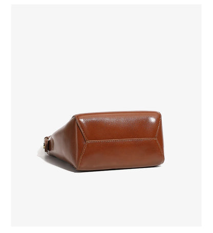 Toptrends Korean Style Bucket Genuine Leather Shoulder Bags For Women 2025 Luxury Designer Crossbody Purses Tote Ladies Handbags