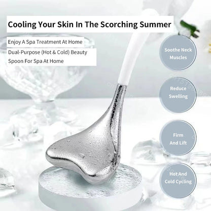 Ice Globes Facial Skin Care Tool Massager Facial Eyes Stainless Steel Beauty Cryo Sticks Cooling Spa Globes Beauty Face Spa Ball